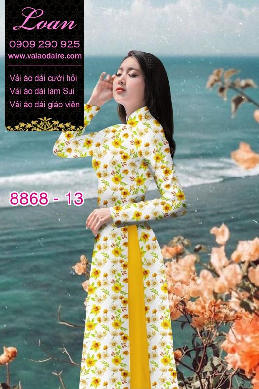 Vải áo dài hoa nhí
