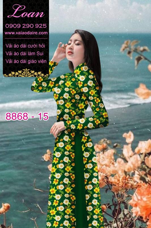 Vải áo dài hoa nhí