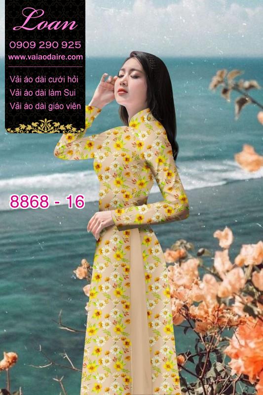 Vải áo dài hoa nhí
