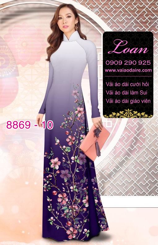 Vải áo dài cành hoa