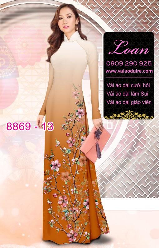 Vải áo dài cành hoa