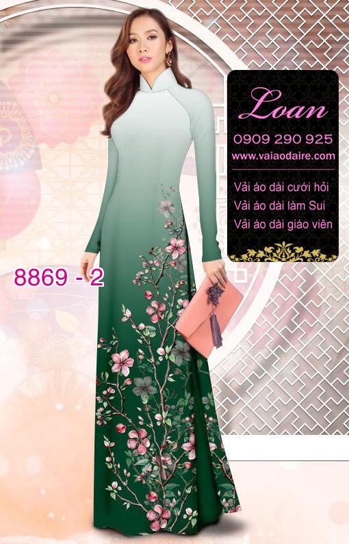 Vải áo dài cành hoa