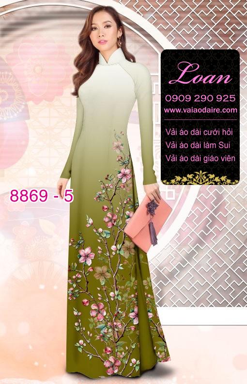 Vải áo dài cành hoa