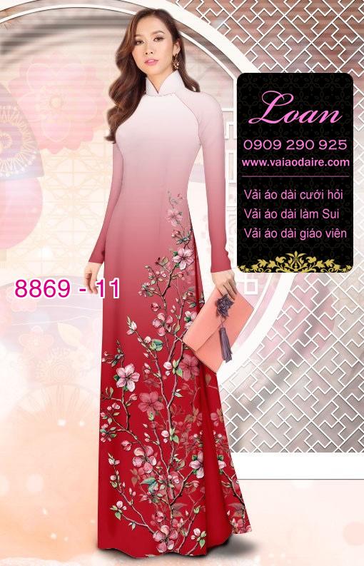 Vải áo dài cành hoa