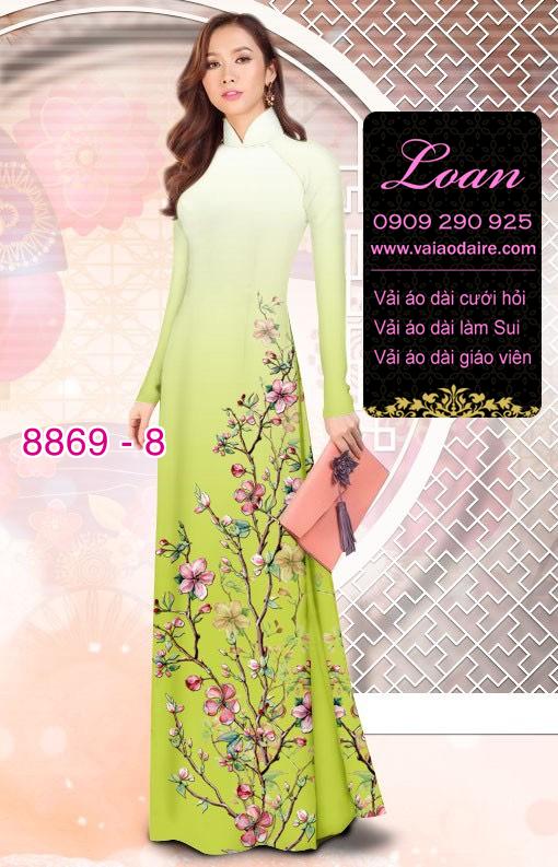 Vải áo dài cành hoa
