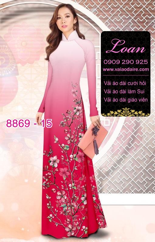 Vải áo dài cành hoa