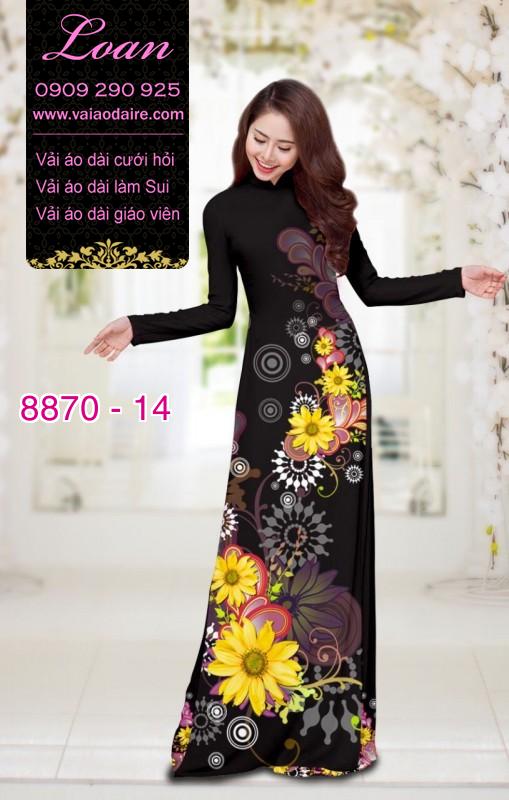 Vải áo dài hoa Hướng Dương