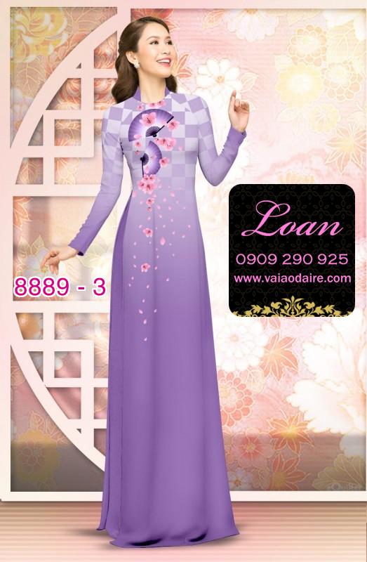 Vải áo dài hoa 3D Vải áo dài hoa 3D