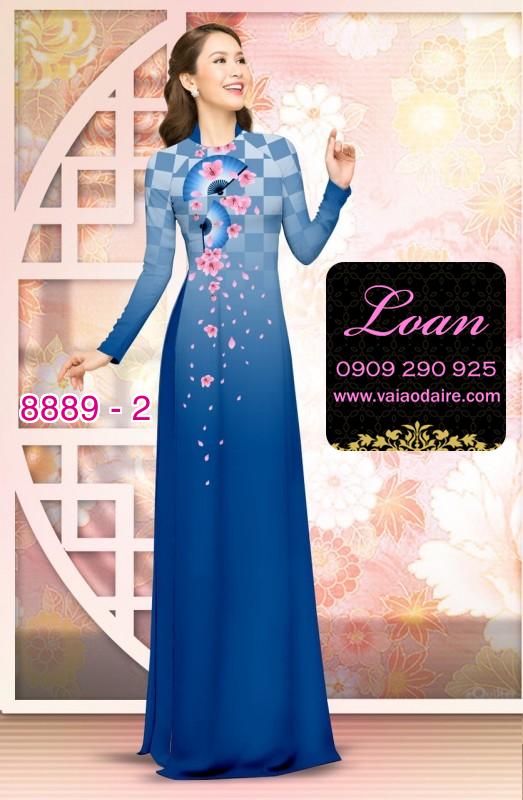 Vải áo dài hoa 3D Vải áo dài hoa 3D