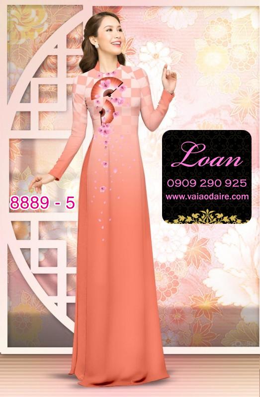Vải áo dài hoa 3D Vải áo dài hoa 3D