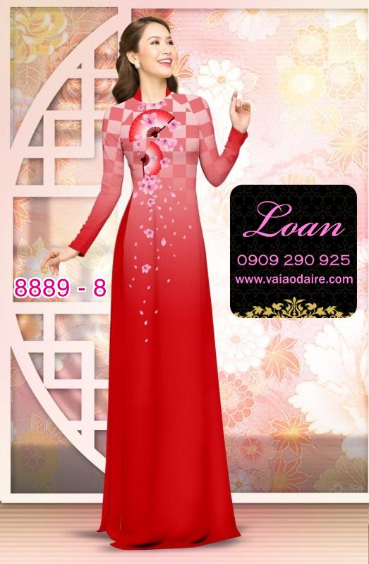 Vải áo dài hoa 3D Vải áo dài hoa 3D