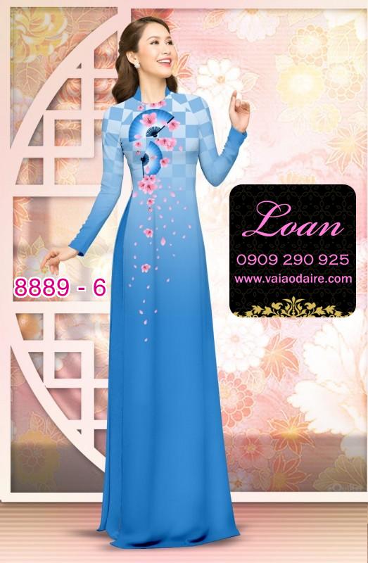 Vải áo dài hoa 3D Vải áo dài hoa 3D
