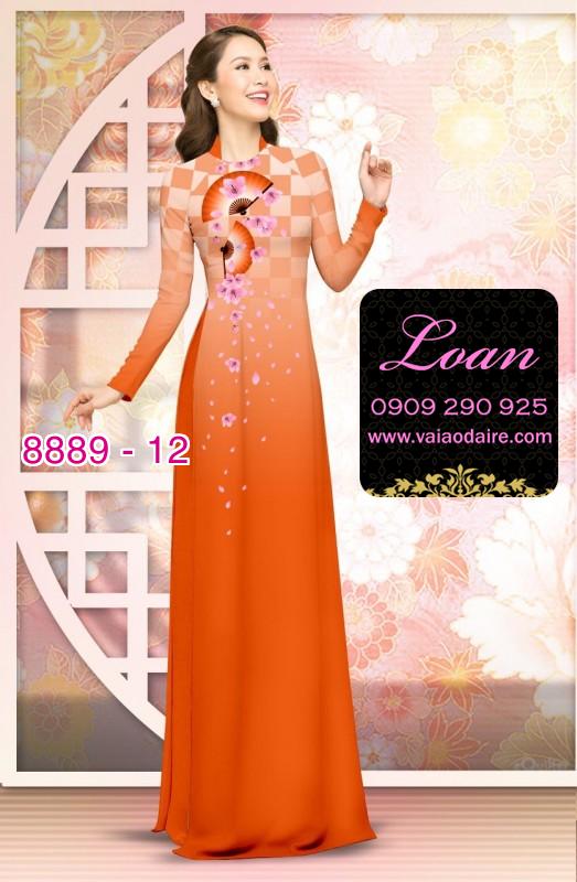 Vải áo dài hoa 3D Vải áo dài hoa 3D