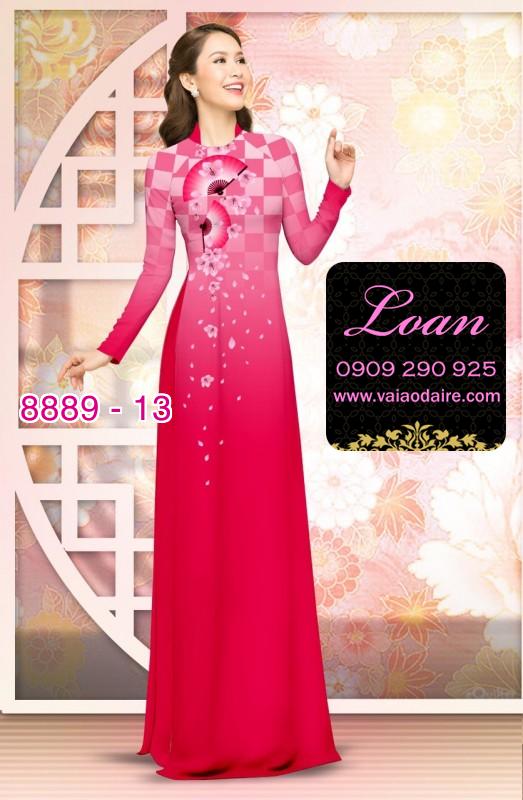 Vải áo dài hoa 3D Vải áo dài hoa 3D