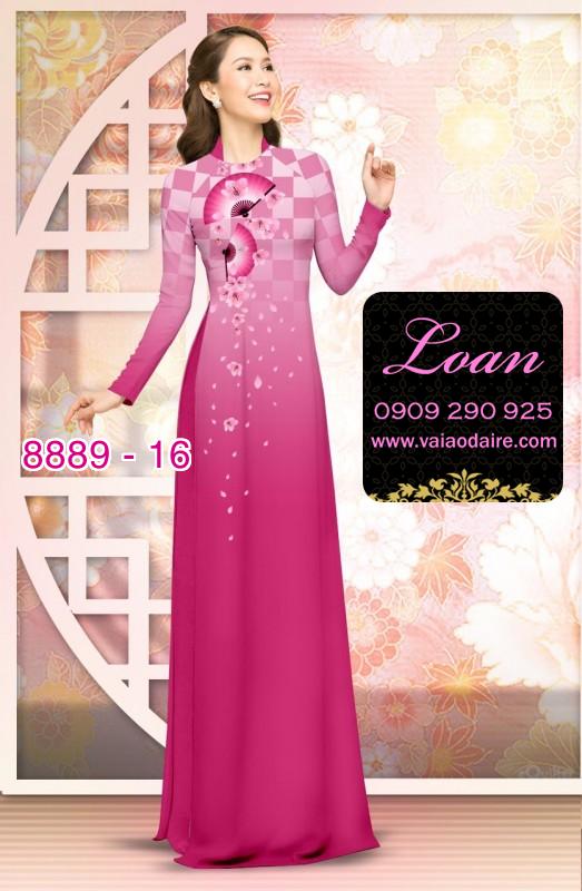 Vải áo dài hoa 3D Vải áo dài hoa 3D