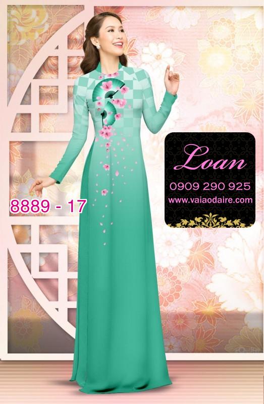 Vải áo dài hoa 3D Vải áo dài hoa 3D