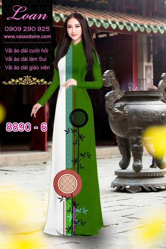 Vải áo dài hoa 3D
