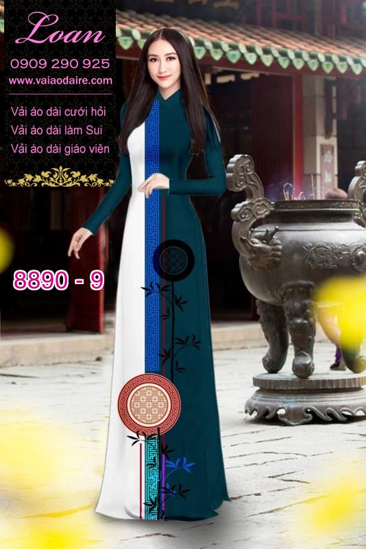 Vải áo dài hoa 3D