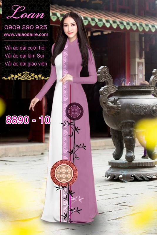 Vải áo dài hoa 3D