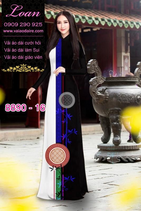 Vải áo dài hoa 3D
