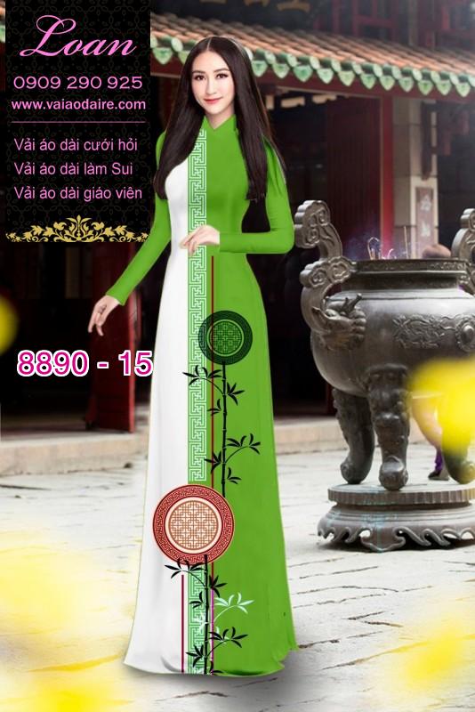 Vải áo dài hoa 3D