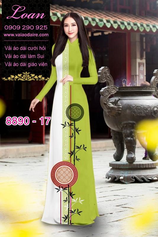 Vải áo dài hoa 3D