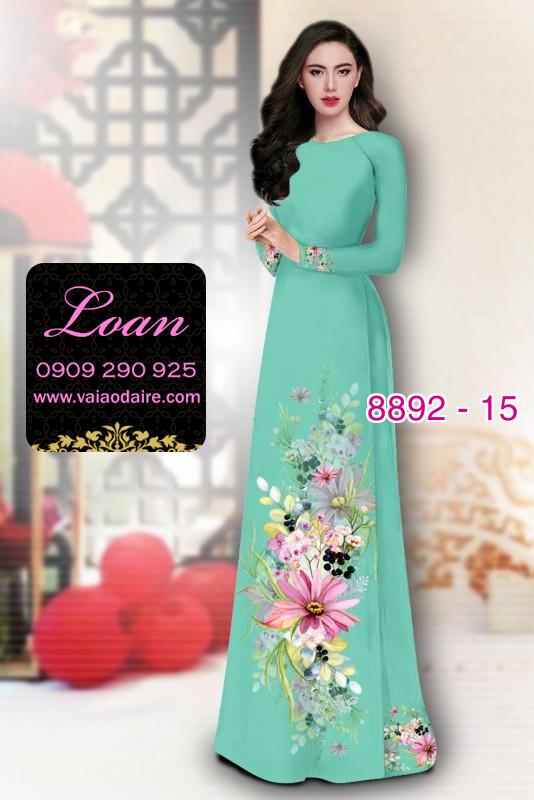 Vải áo dài hoa 3D