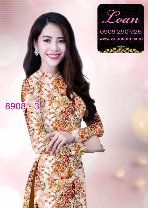 Vải áo dài hoa nhí
