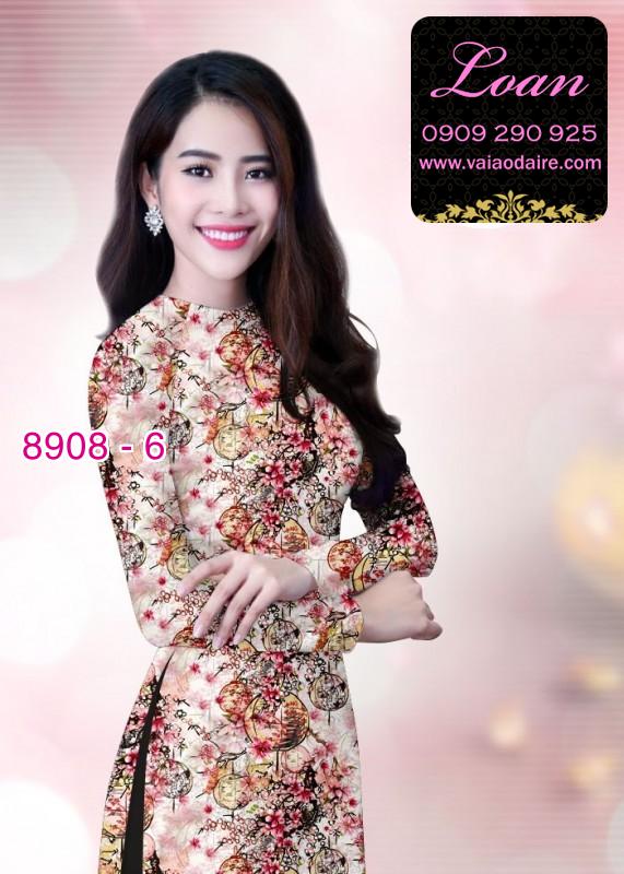 Vải áo dài hoa nhí