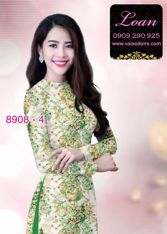 Vải áo dài hoa nhí