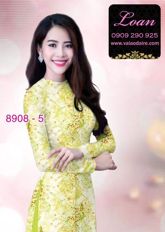 Vải áo dài hoa nhí