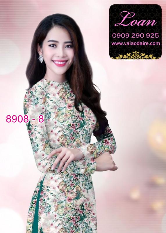 Vải áo dài hoa nhí