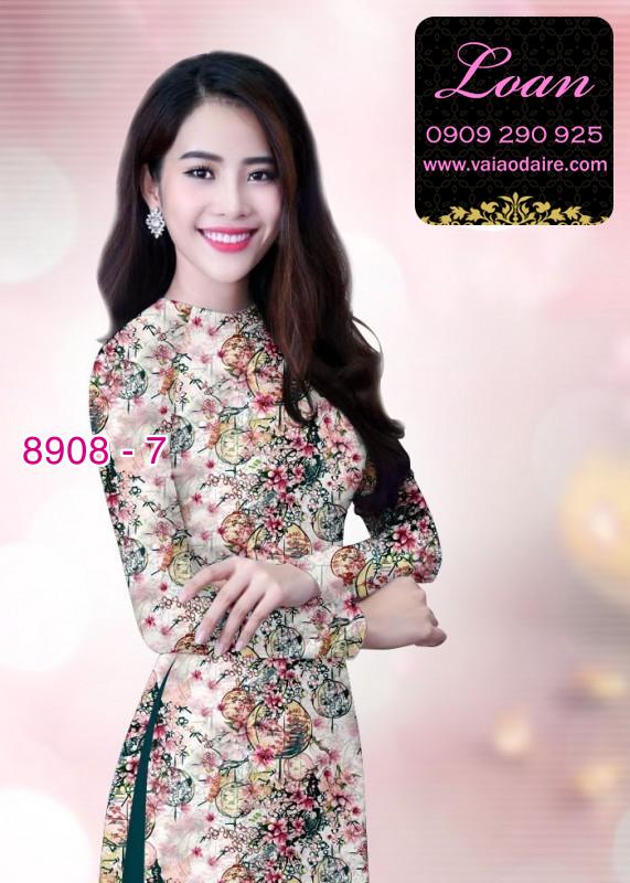 Vải áo dài hoa nhí