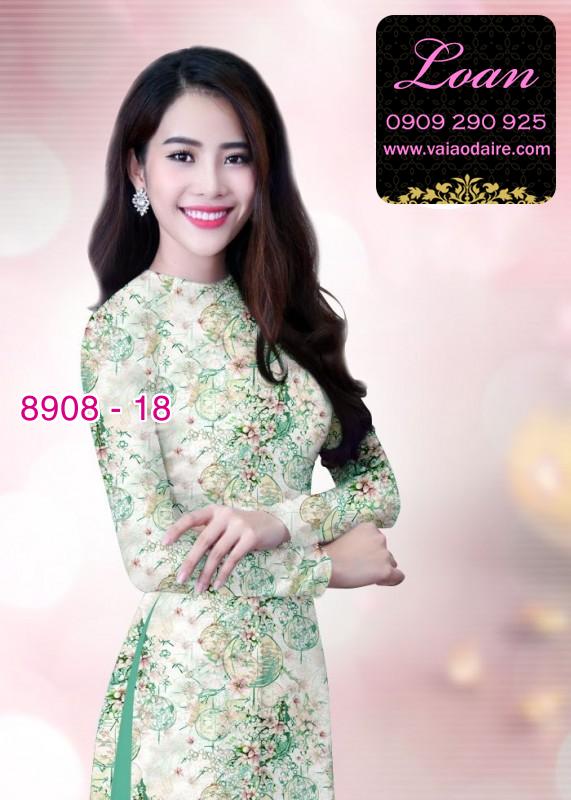 Vải áo dài hoa nhí