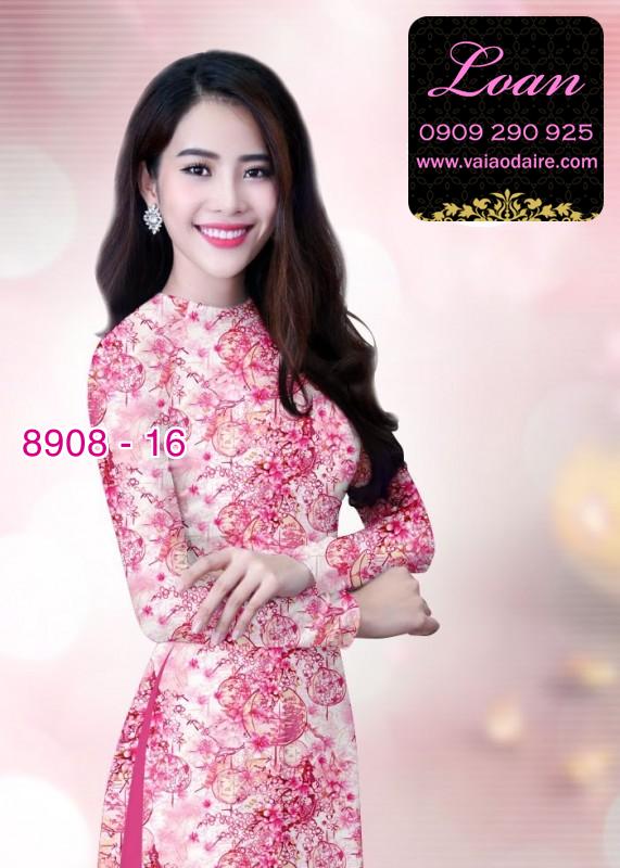 Vải áo dài hoa nhí