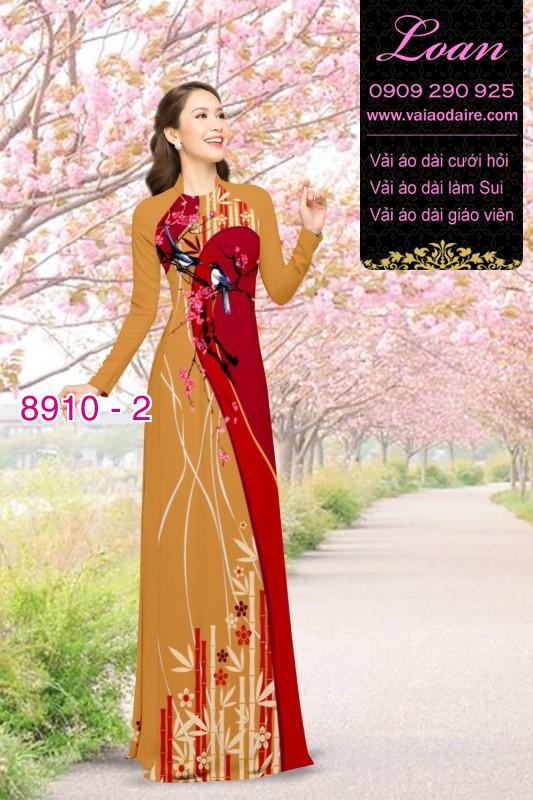 Vải áo dài hoa 3D
