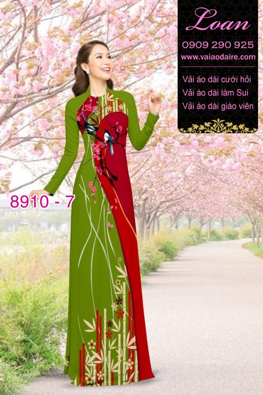 Vải áo dài hoa 3D