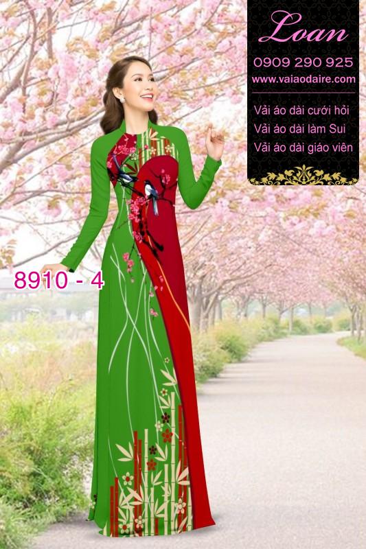 Vải áo dài hoa 3D