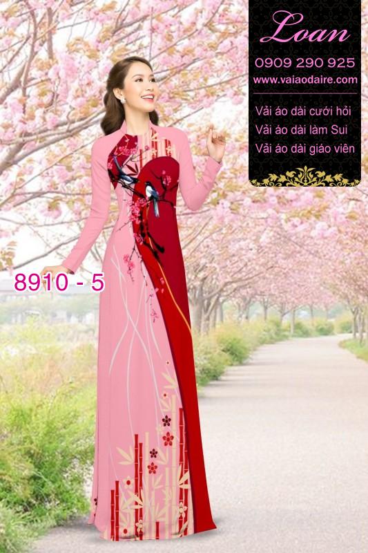 Vải áo dài hoa 3D