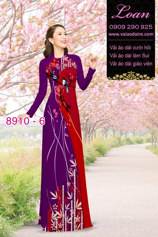 Vải áo dài hoa 3D