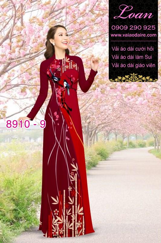 Vải áo dài hoa 3D