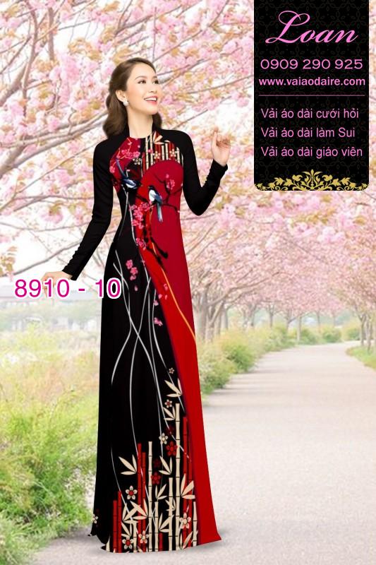 Vải áo dài hoa 3D