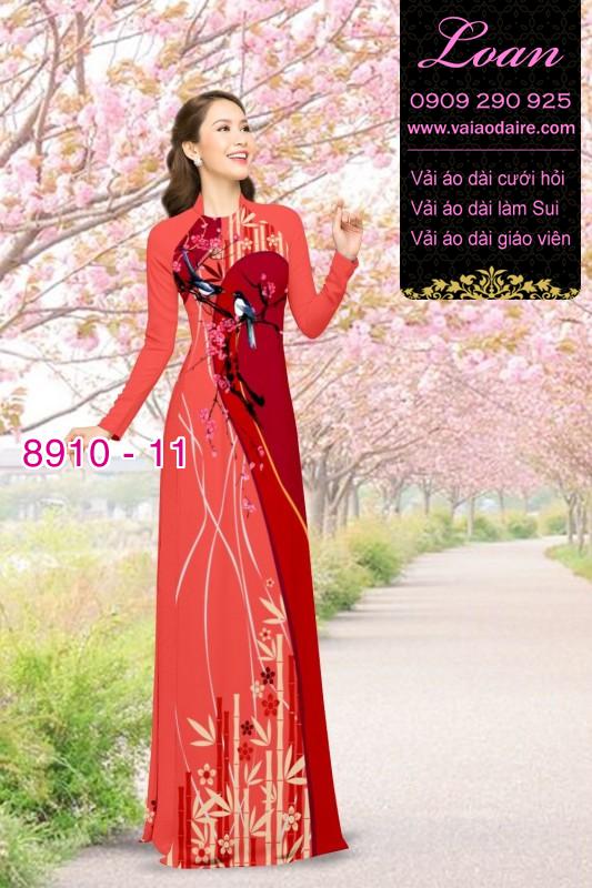 Vải áo dài hoa 3D