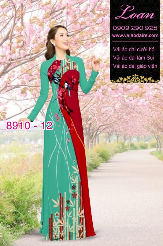Vải áo dài hoa 3D