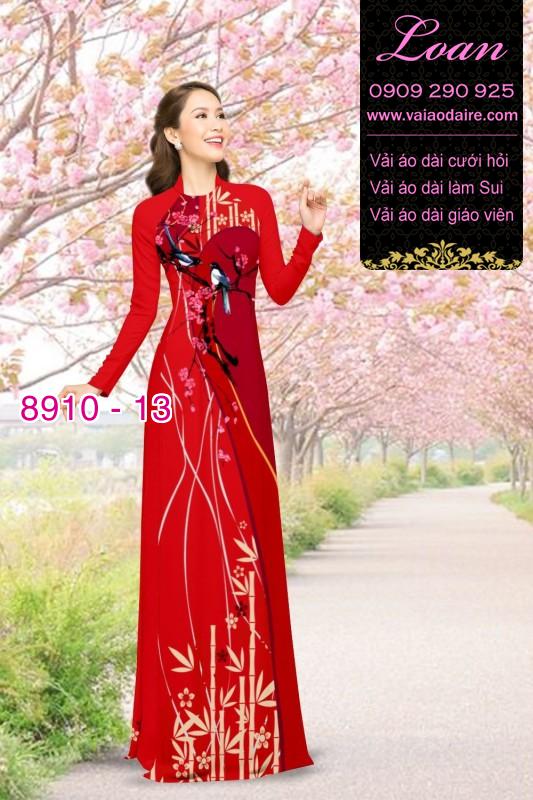 Vải áo dài hoa 3D