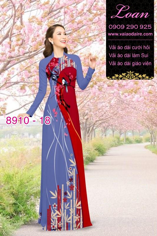 Vải áo dài hoa 3D
