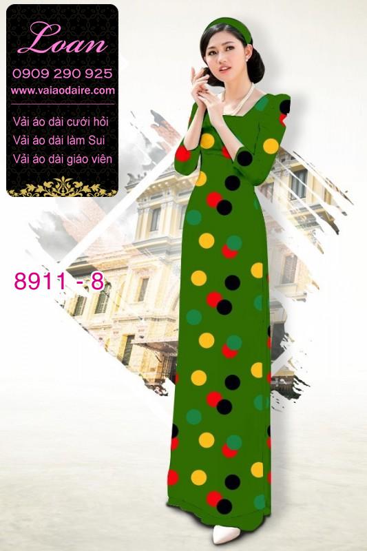 Vải áo dài chấm bi