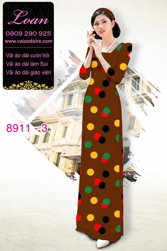 Vải áo dài chấm bi