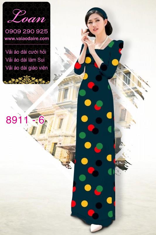 Vải áo dài chấm bi