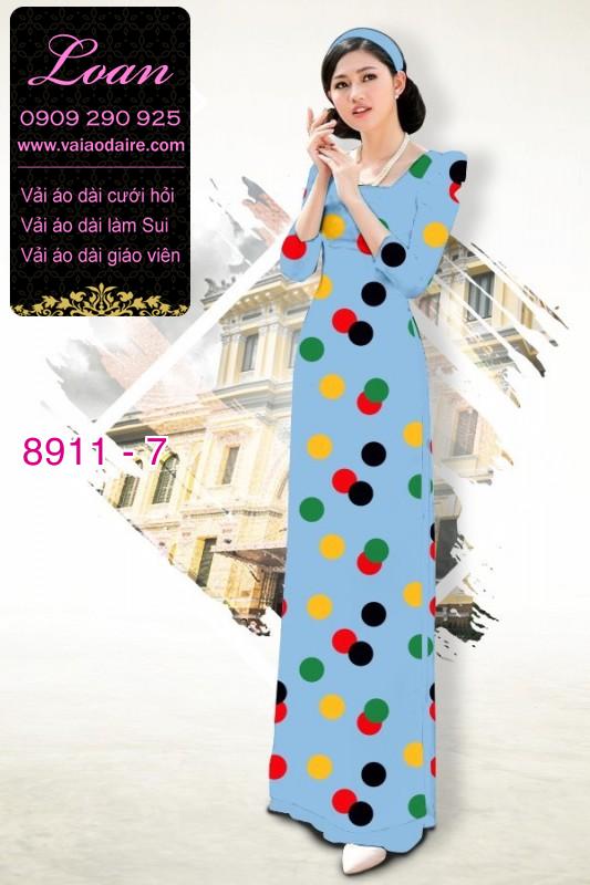 Vải áo dài chấm bi